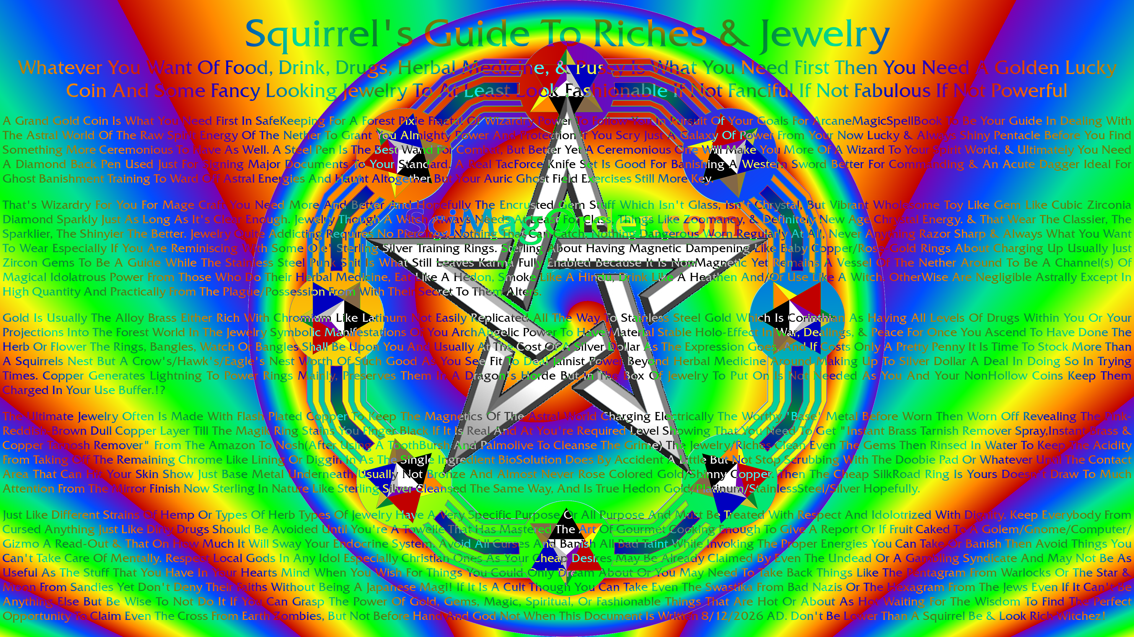 WitchCraft Oriented Squirrel's Guide To Riches & Jewelry